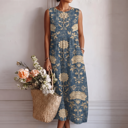 Itxaso | Vestido Midi Floral Clásico