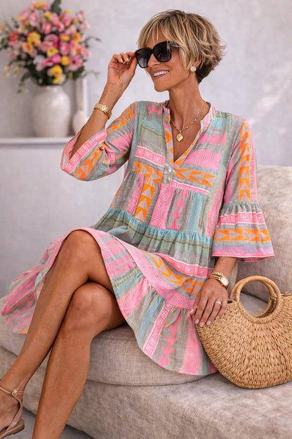 Candelas | Vestido Midi Estampado Fluido