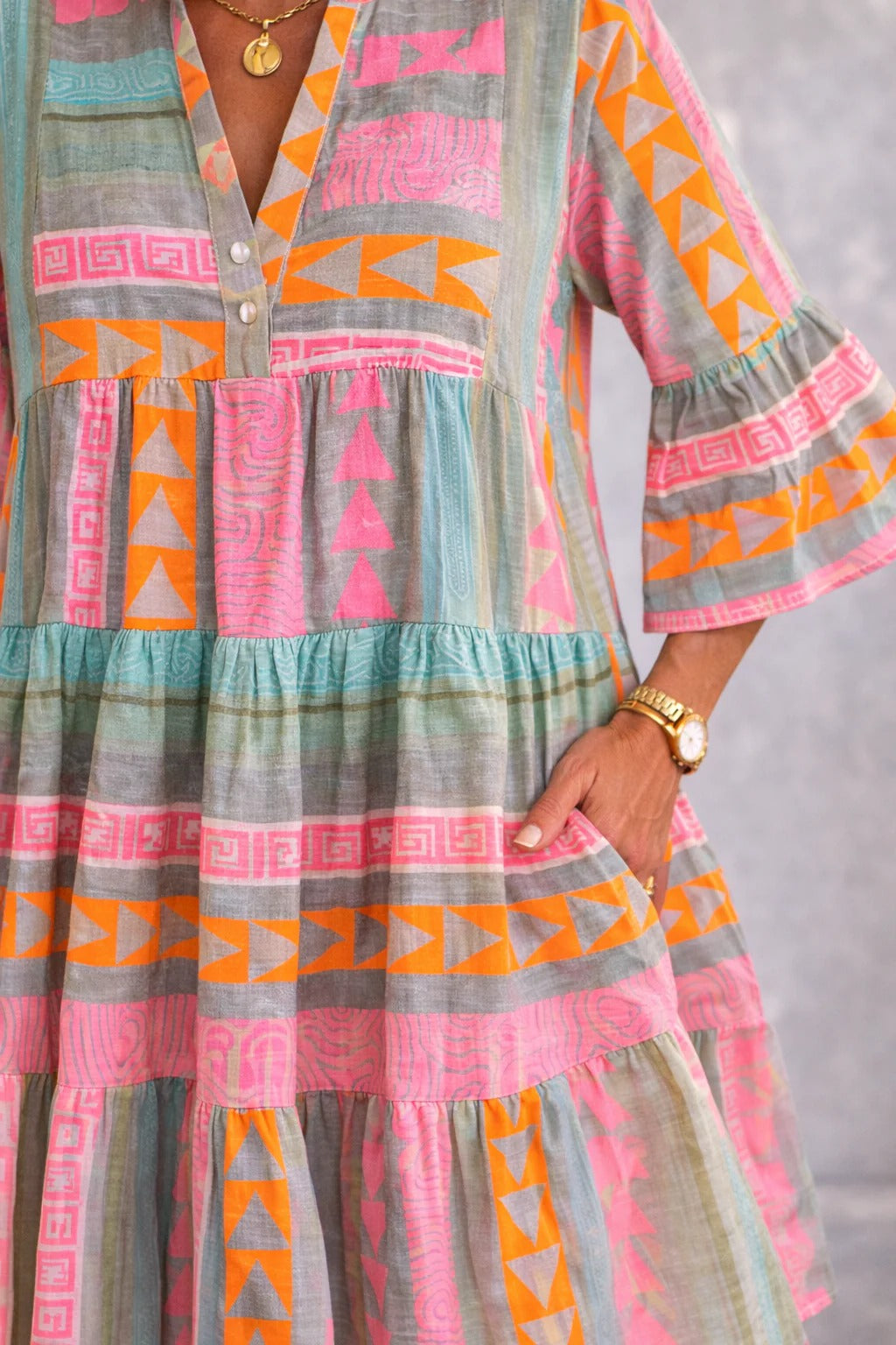 Candelas | Vestido Midi Estampado Fluido