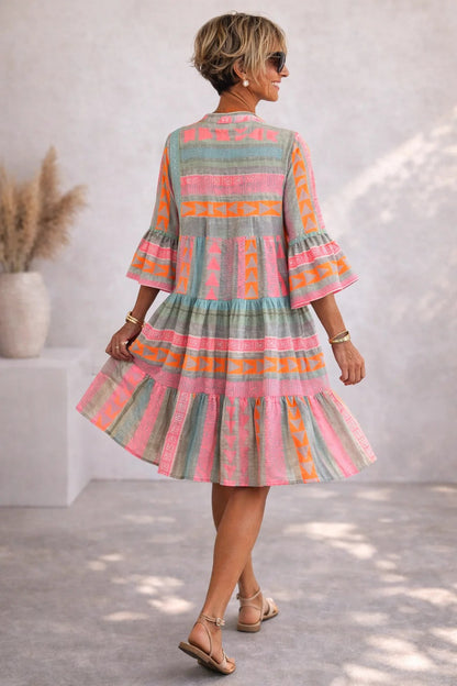 Candelas | Vestido Midi Estampado Fluido