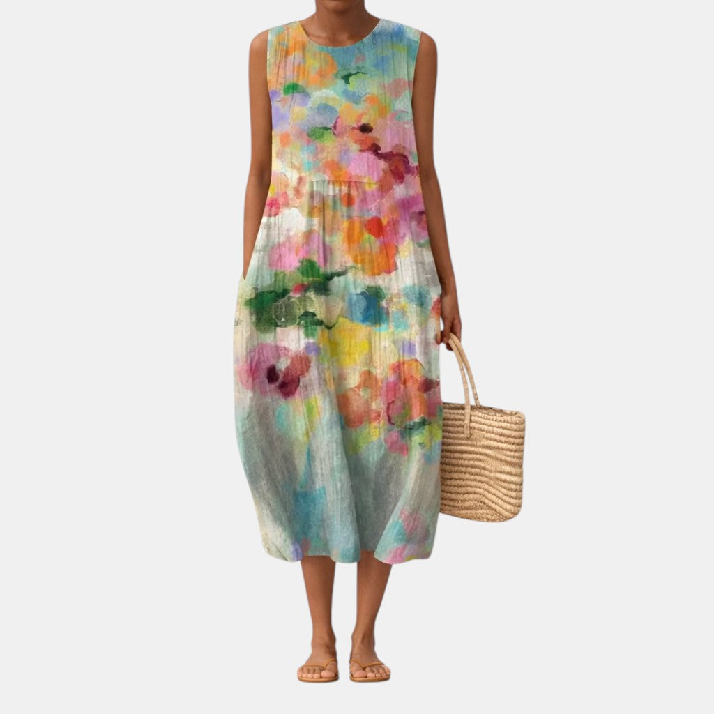 Arrate | Vestido Midi Multicolor Elegante