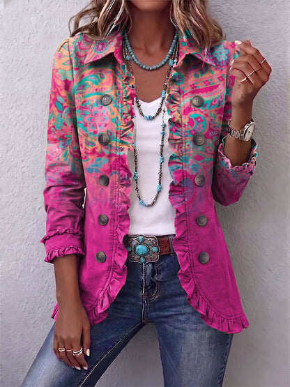 Elionor | Chaqueta Lino Algodón Estampado Paisley