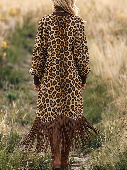 Generosa | Vestido Leopardo Flecos Boho