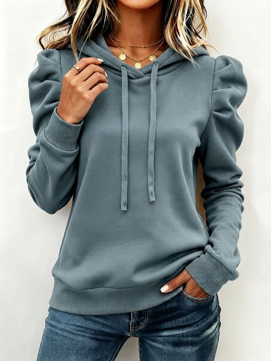 Benita | Sudadera Capucha Manga Abullonada