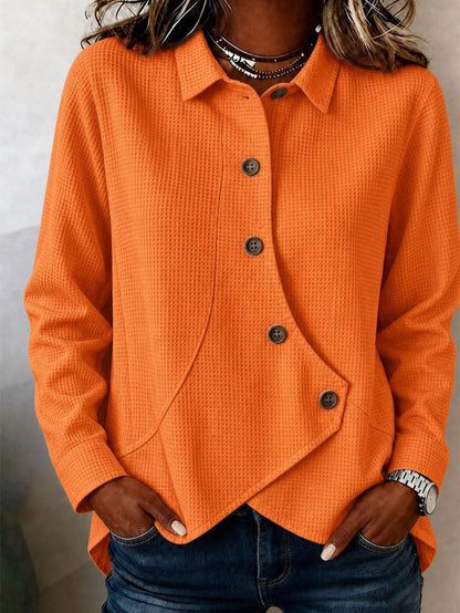 Gala | Blusa Asimétrica Waffle con Botones