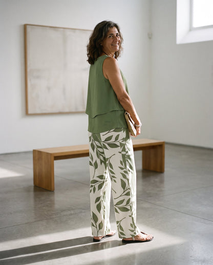 Itsaso | Conjunto Palazzo Floral Fluido