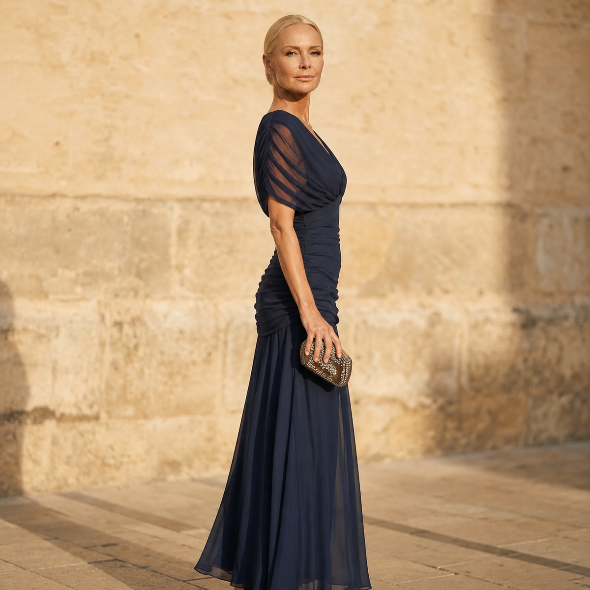 Guadalupe | Elegante Vestido Azul Noche