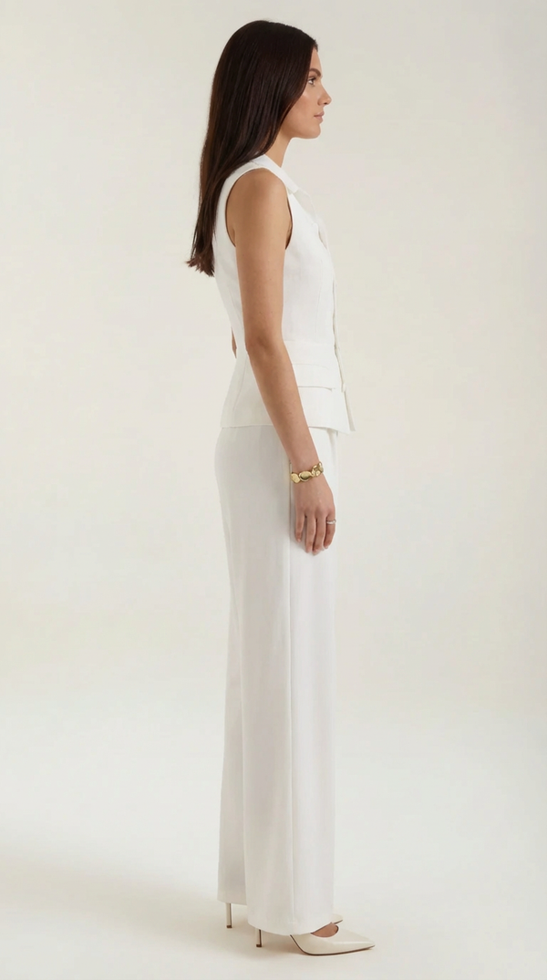 Annie | Traje elegante de dos piezas con cuello en V para mujer