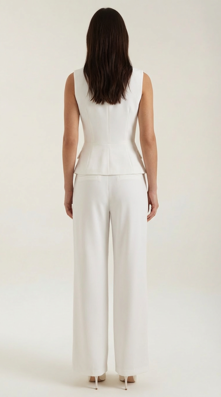 Annie | Traje elegante de dos piezas con cuello en V para mujer