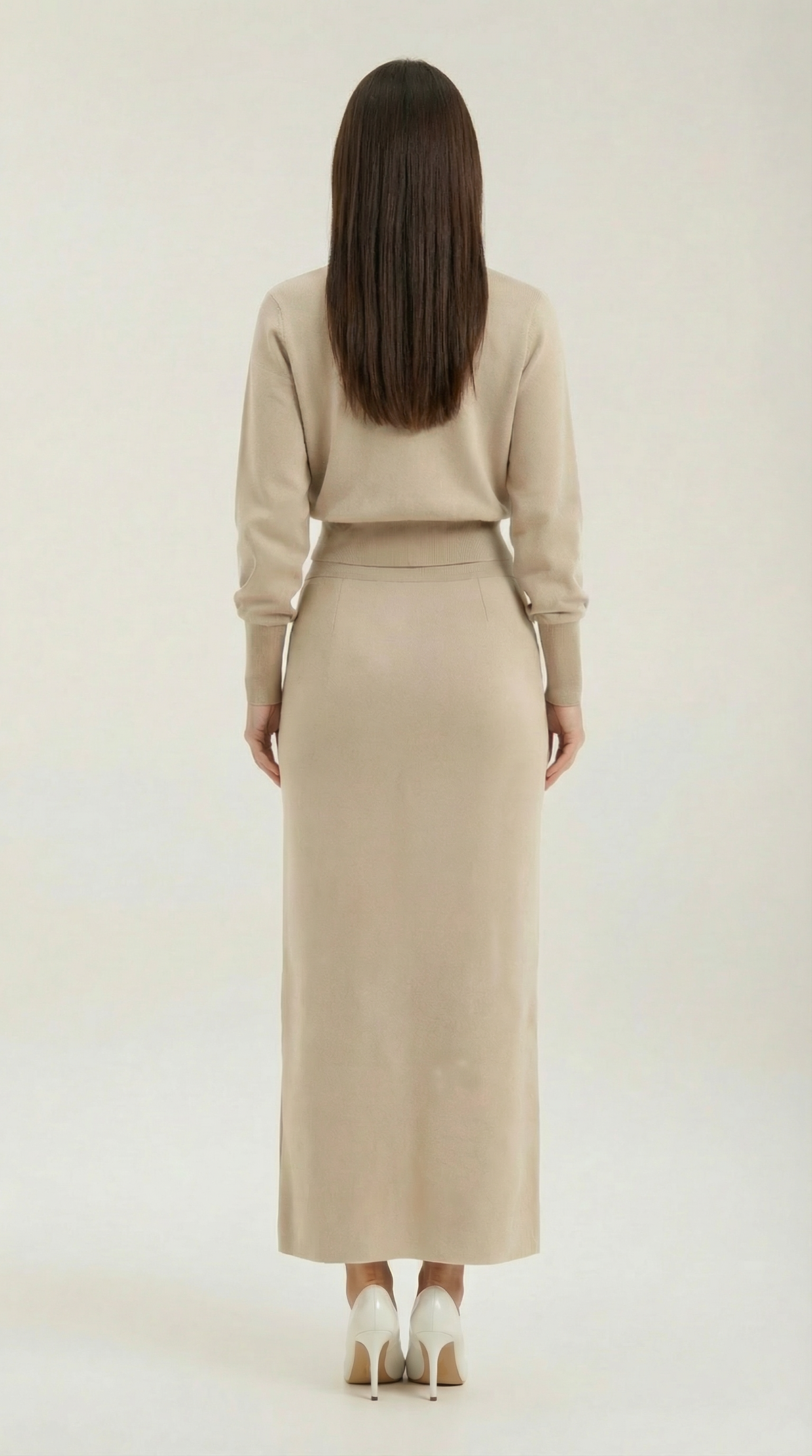 Evelyn Luxe Button-Knit Set