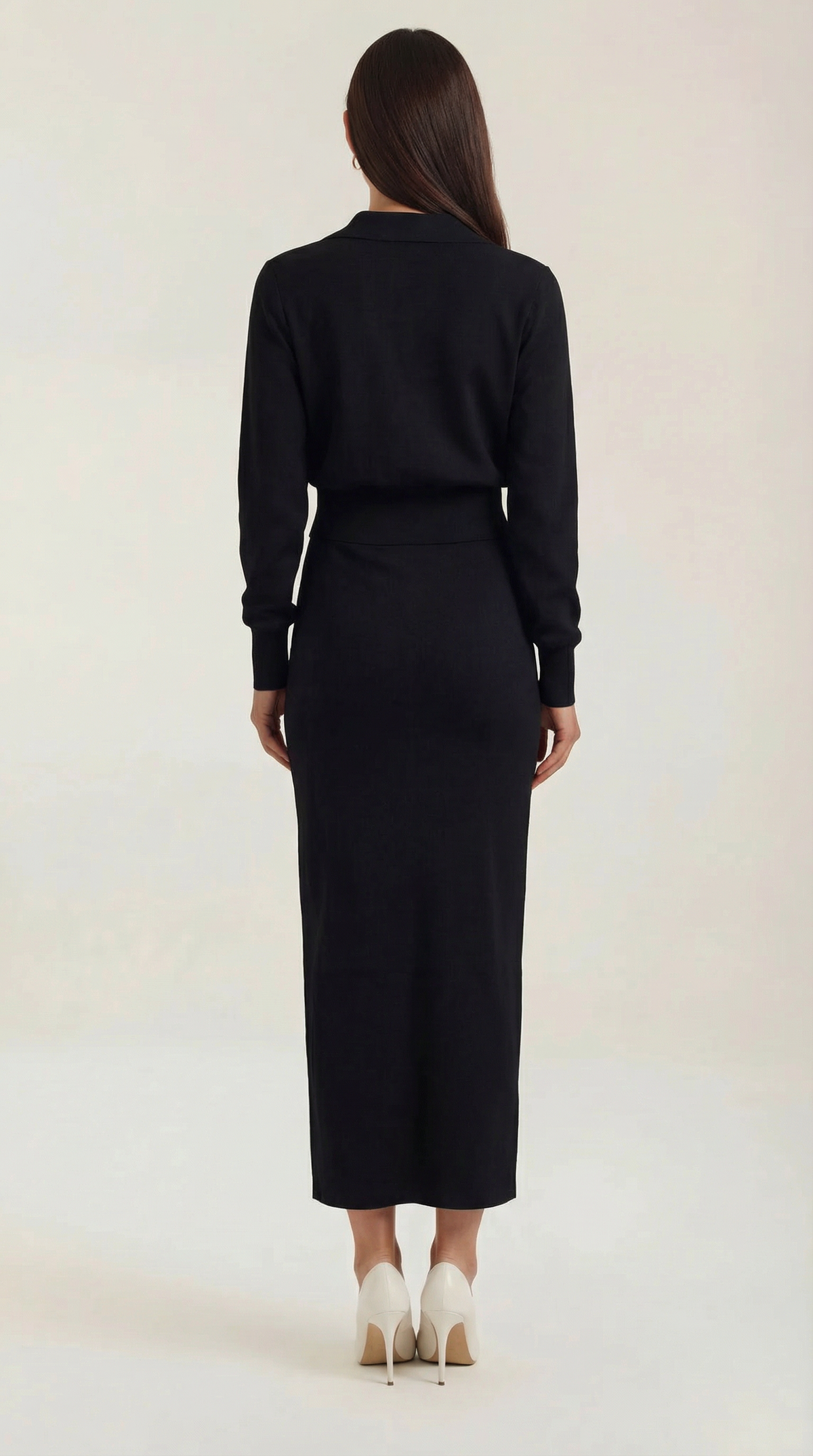 Evelyn Luxe Button-Knit Set