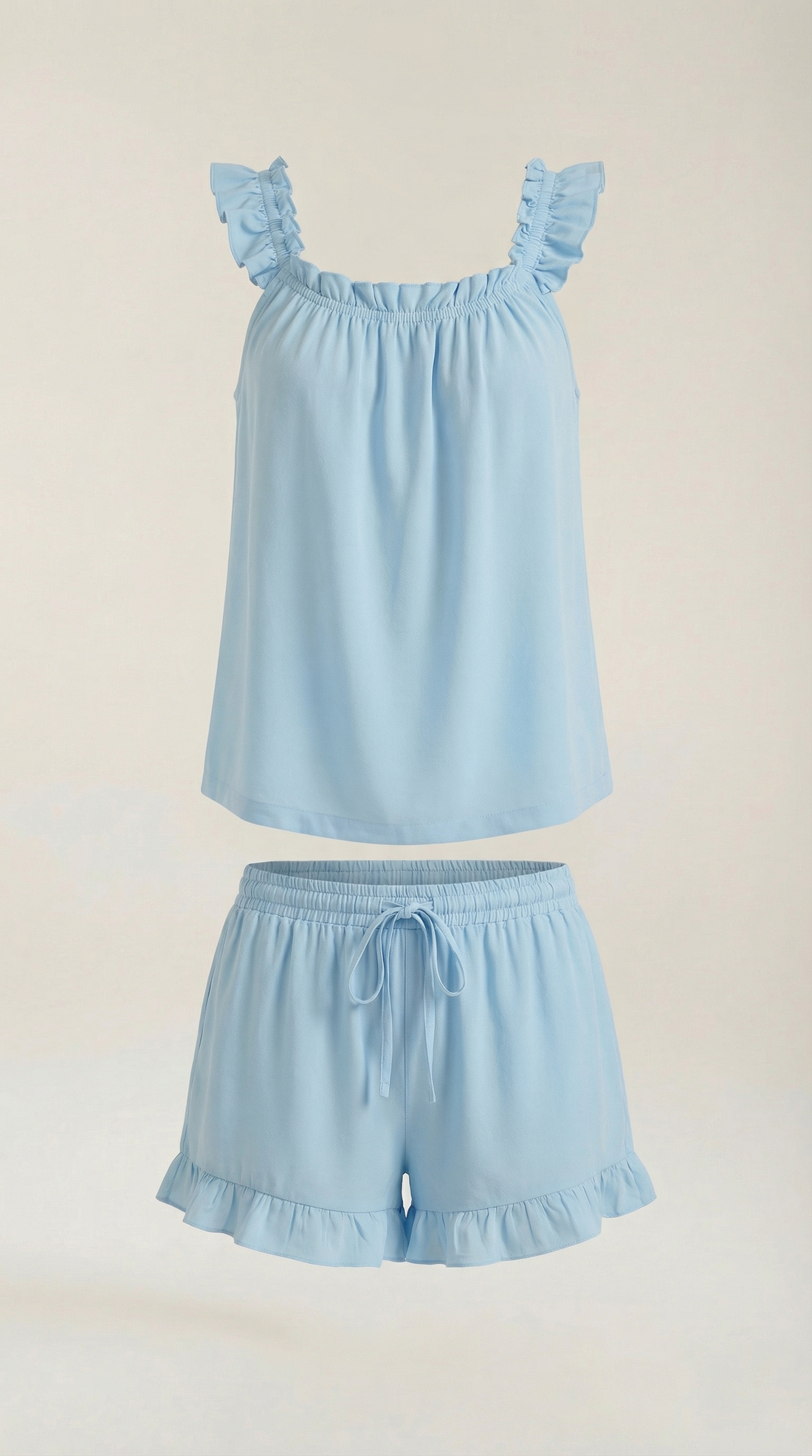 Conjunto de algodón Helen con detalles de volantes
