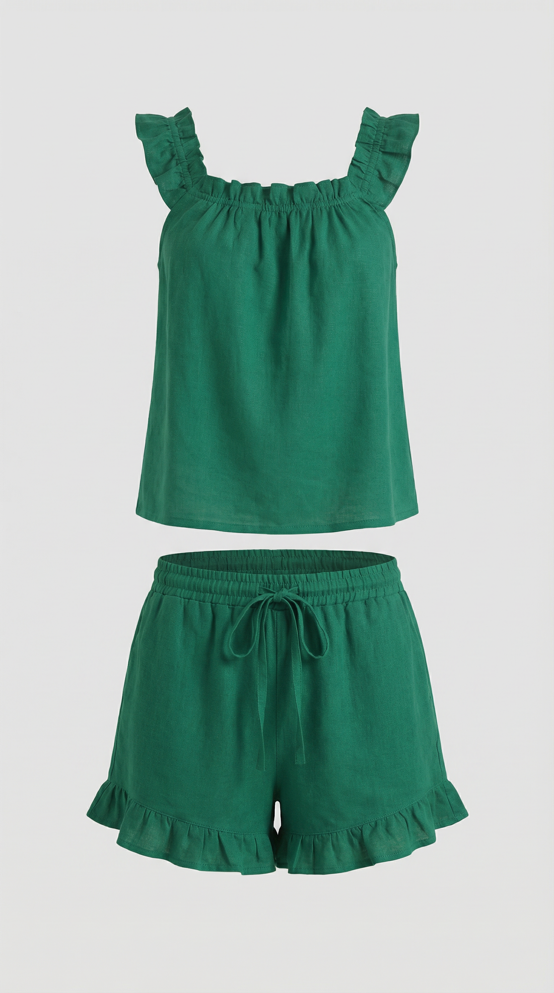 Conjunto de algodón Helen con detalles de volantes