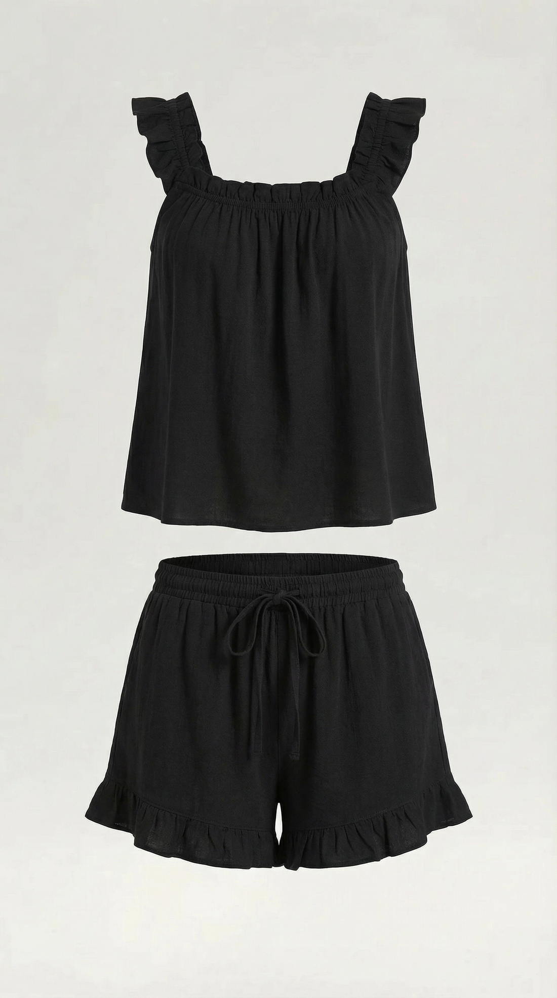 Conjunto de algodón Helen con detalles de volantes