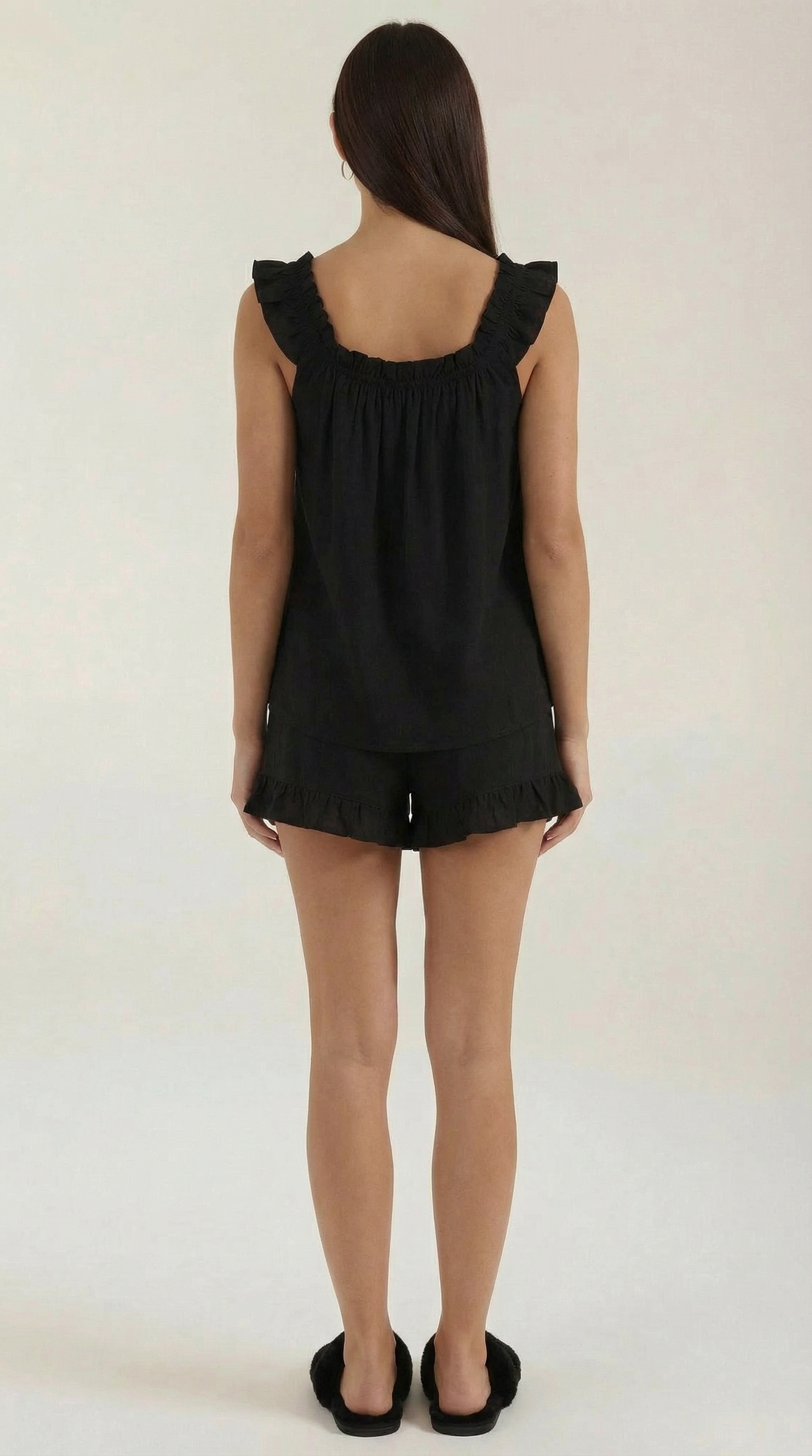 Conjunto de algodón Helen con detalles de volantes