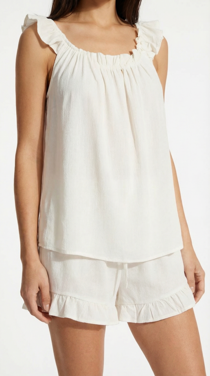 Helen cotton set with ruffle details