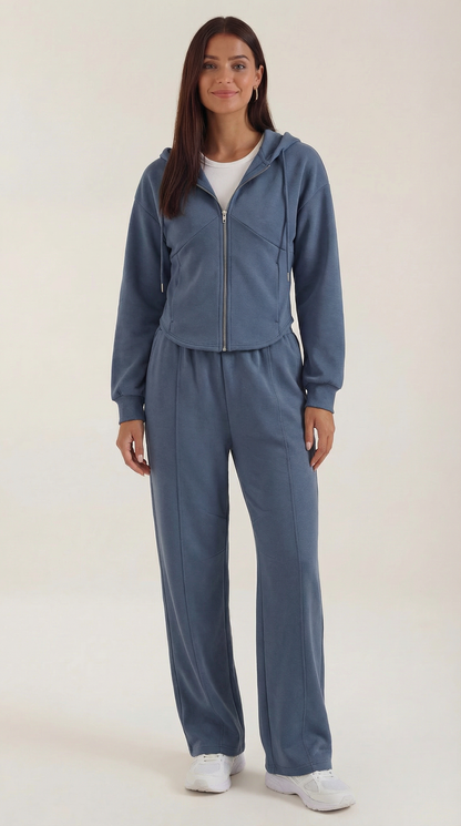 Yolanda Sweatshirt and Wide-Leg Pants Set