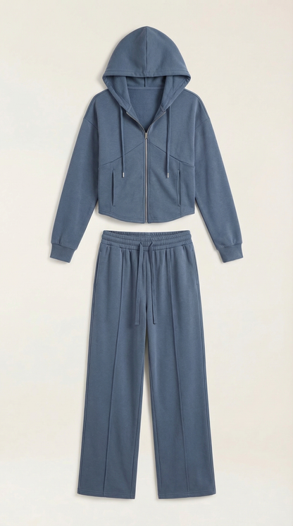 Yolanda Sweatshirt and Wide-Leg Pants Set