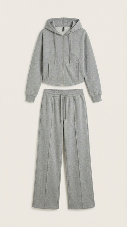 Yolanda Sweatshirt and Wide-Leg Pants Set