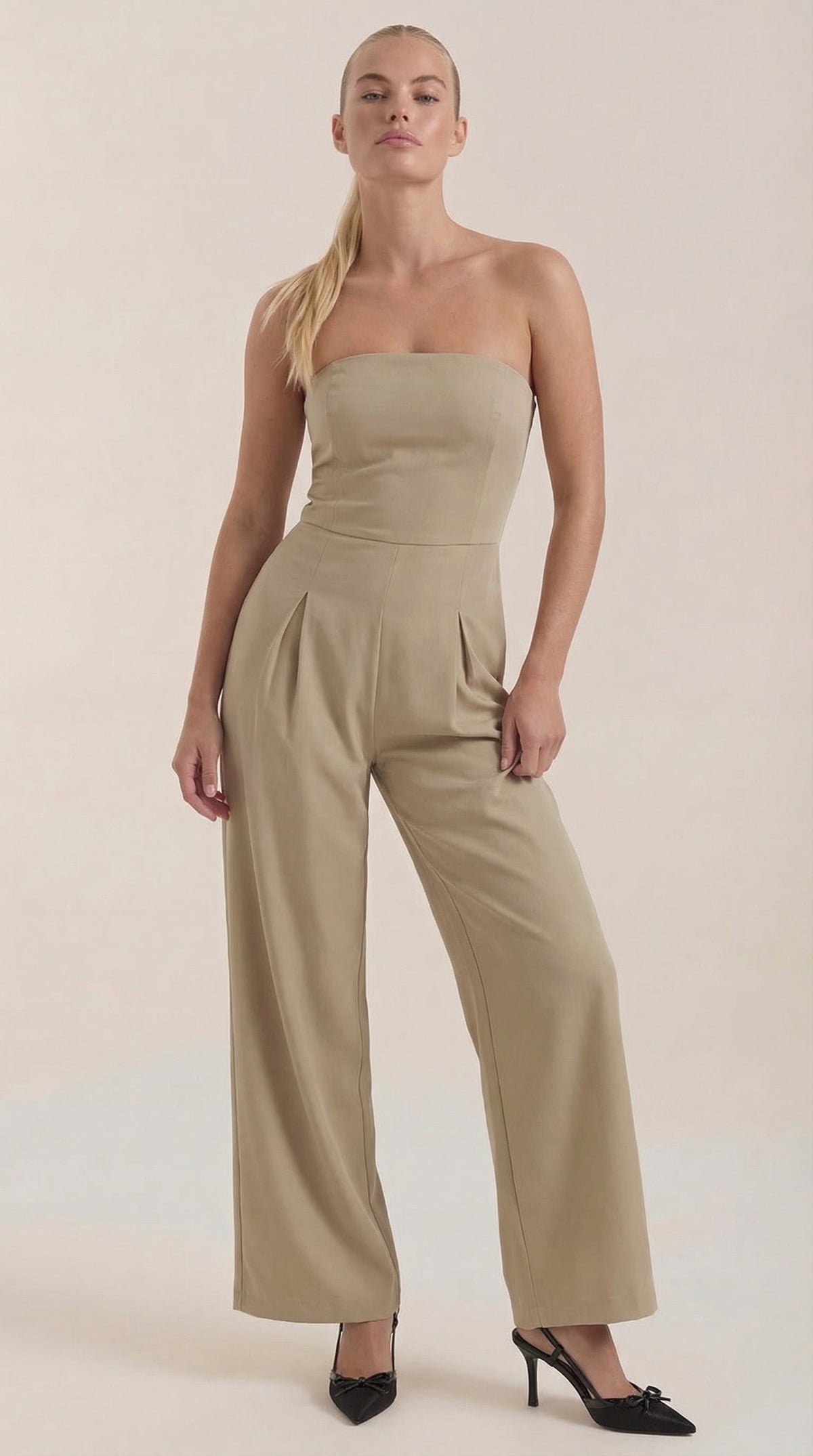 Eliza Strapless Wide-Leg Jumpsuit