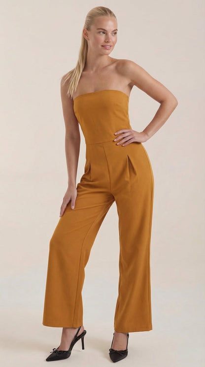 Eliza Strapless Wide-Leg Jumpsuit