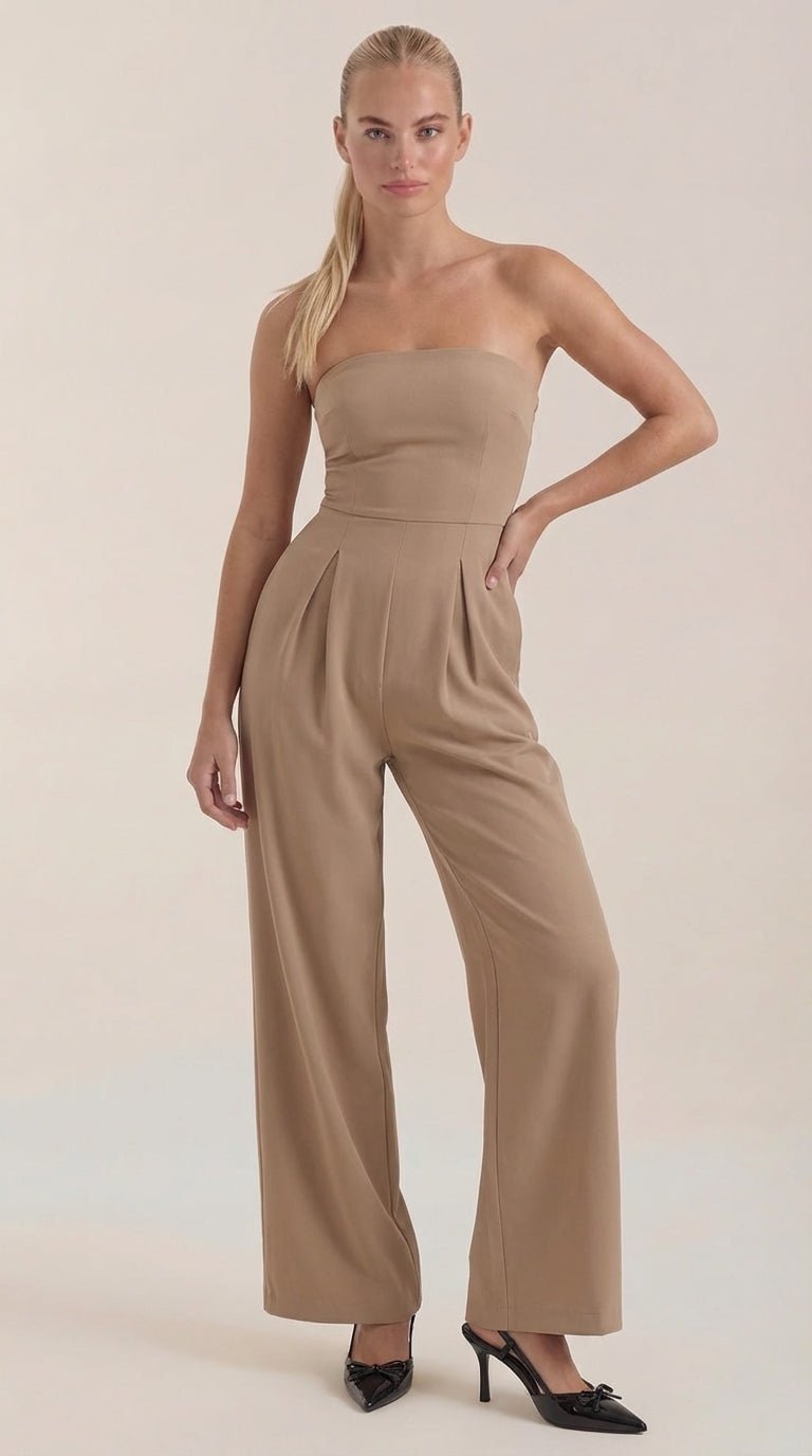Eliza Strapless Wide-Leg Jumpsuit