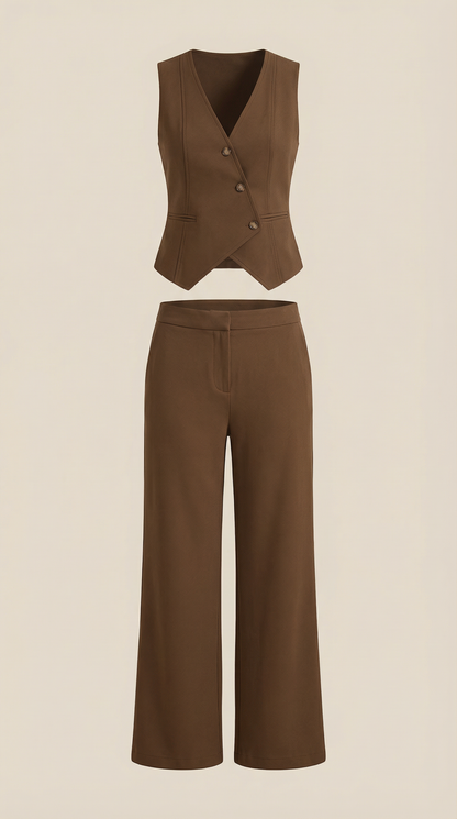 Elise | Women's V-neck Two-Piece Elegant Suit
