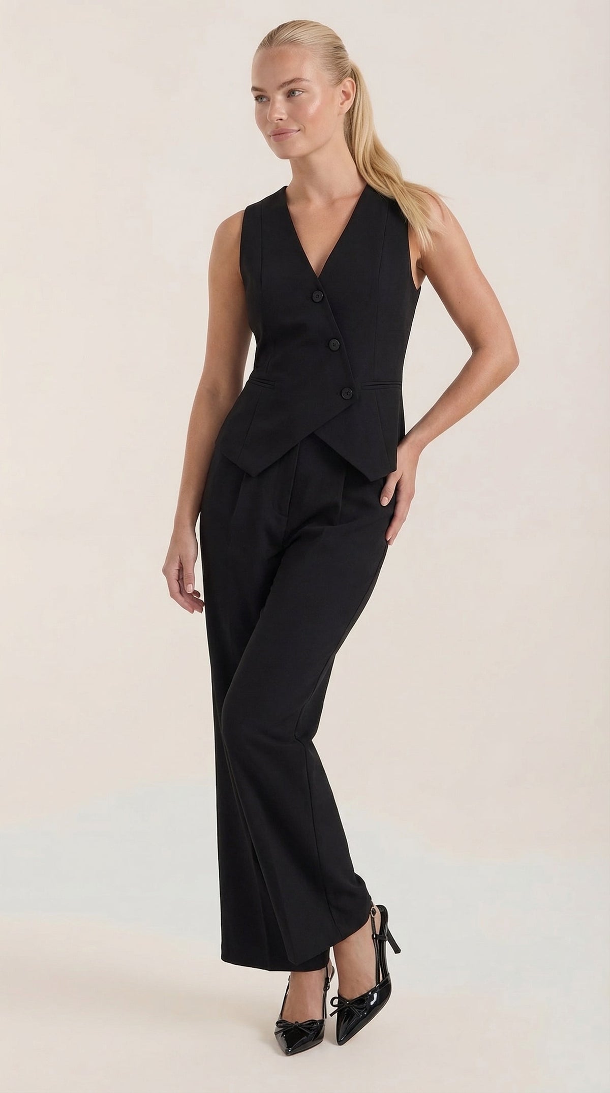 Elise | Women's V-neck Two-Piece Elegant Suit