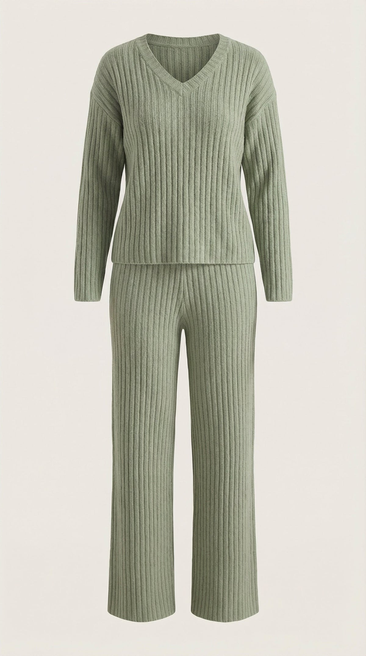 Matilda Textured V-Neck Knit Set